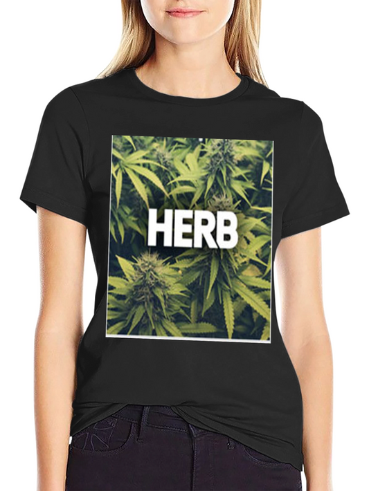 Herb Graphic Black T-Shirt