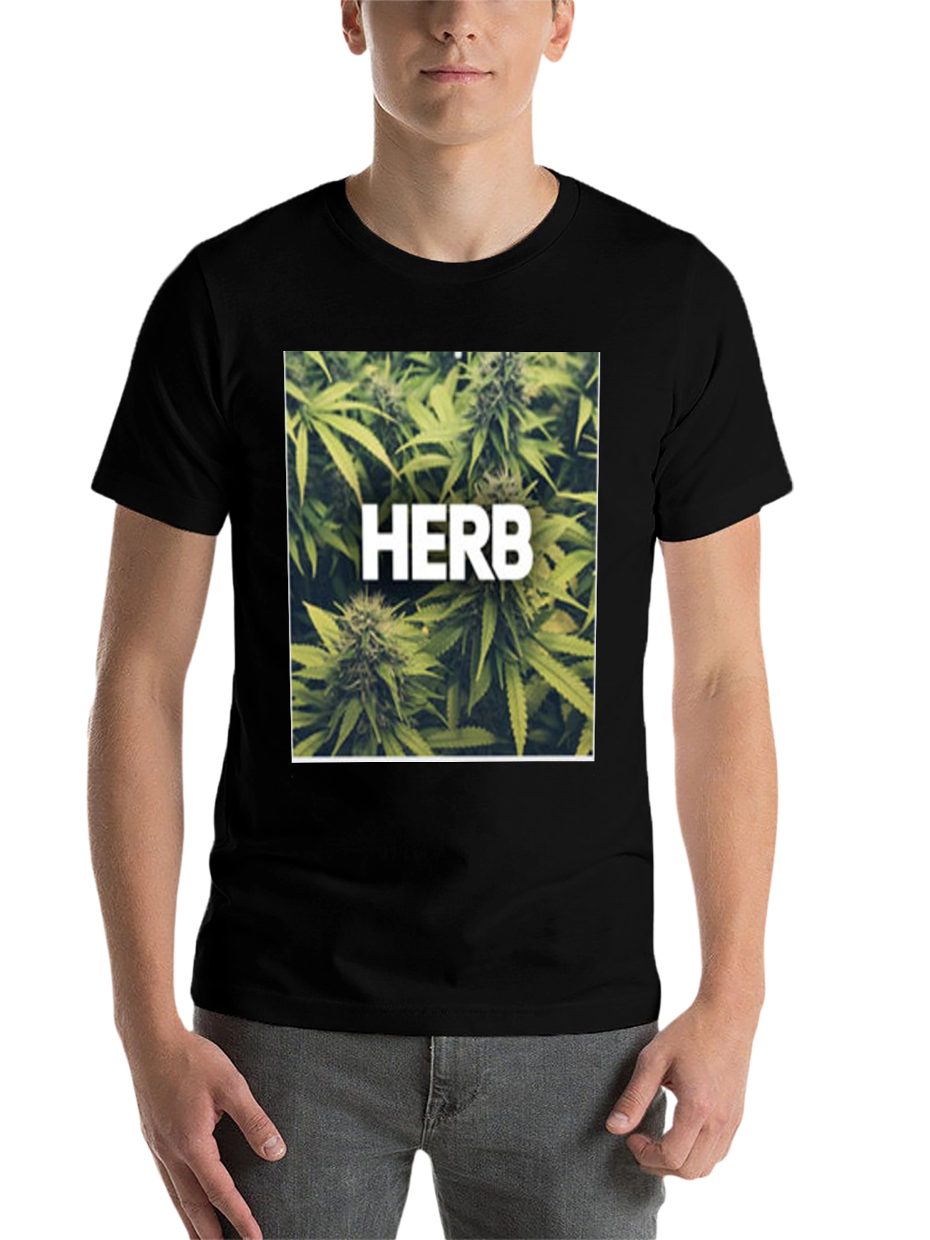 Herb Graphic Black T-Shirt