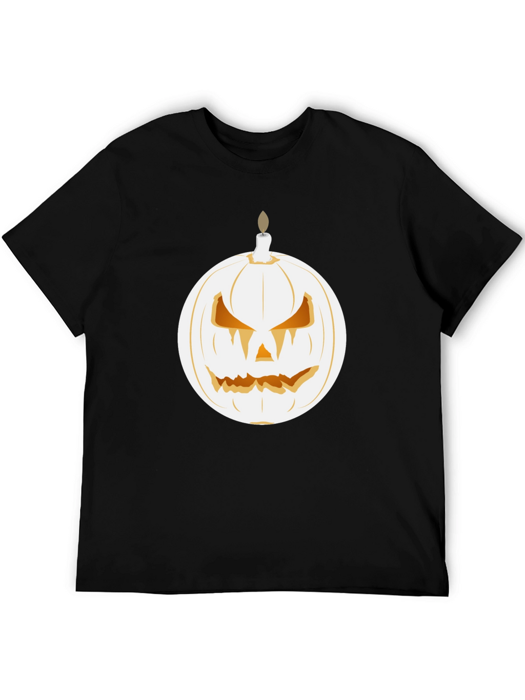 Spooky Pumpkin Candle Graphic Tee - Halloween Shirt