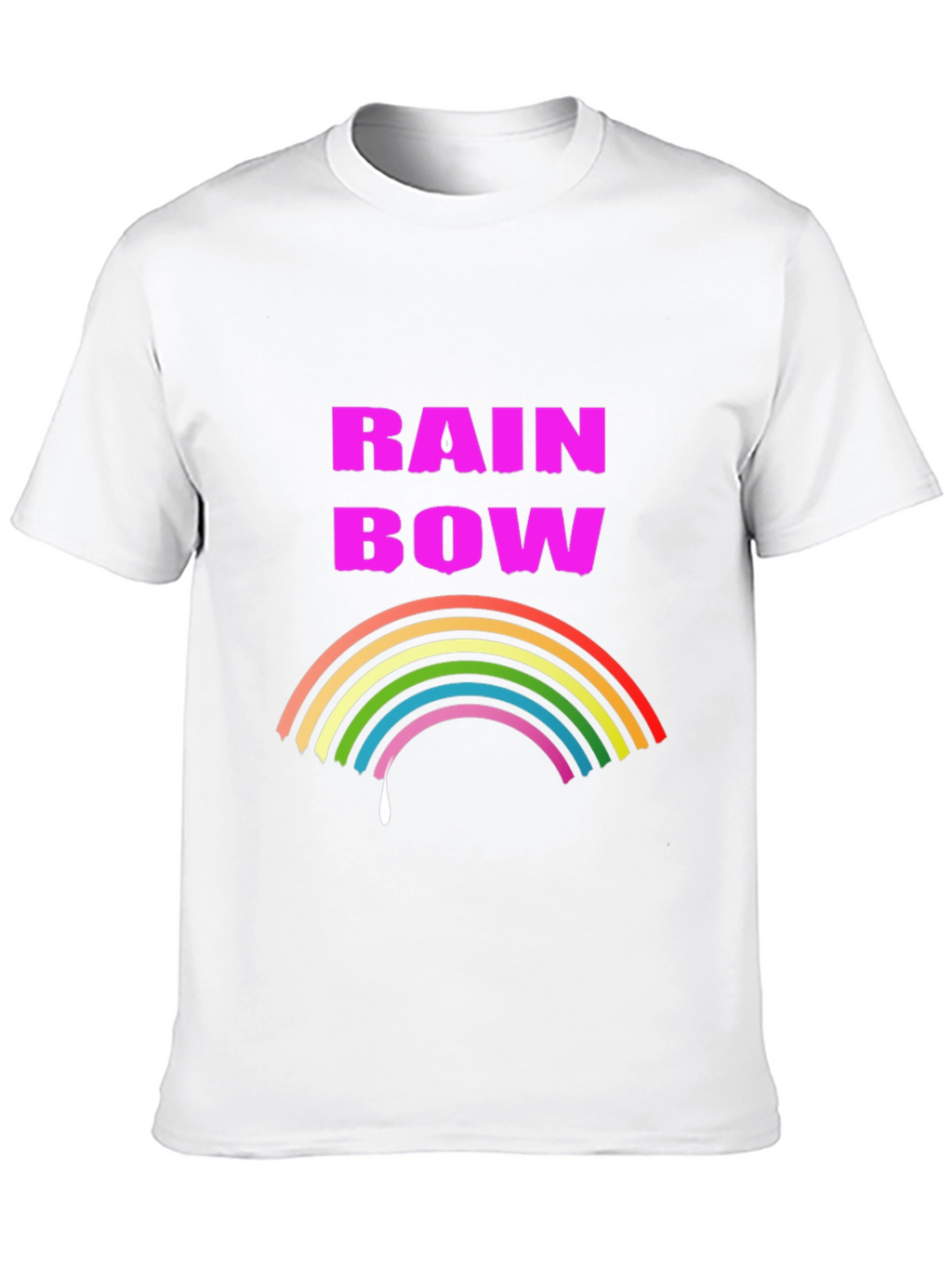 Rainbow Drip Graphic Tee - Stylish Black T-Shirt