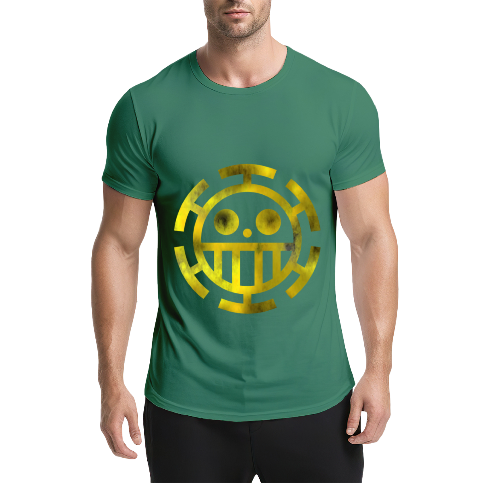 Trafalgar Law Heart Pirates Golden Logo One Piece T-Shirt