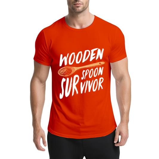 Wooden Spoon Survivor Funny Slogan Casual Tee