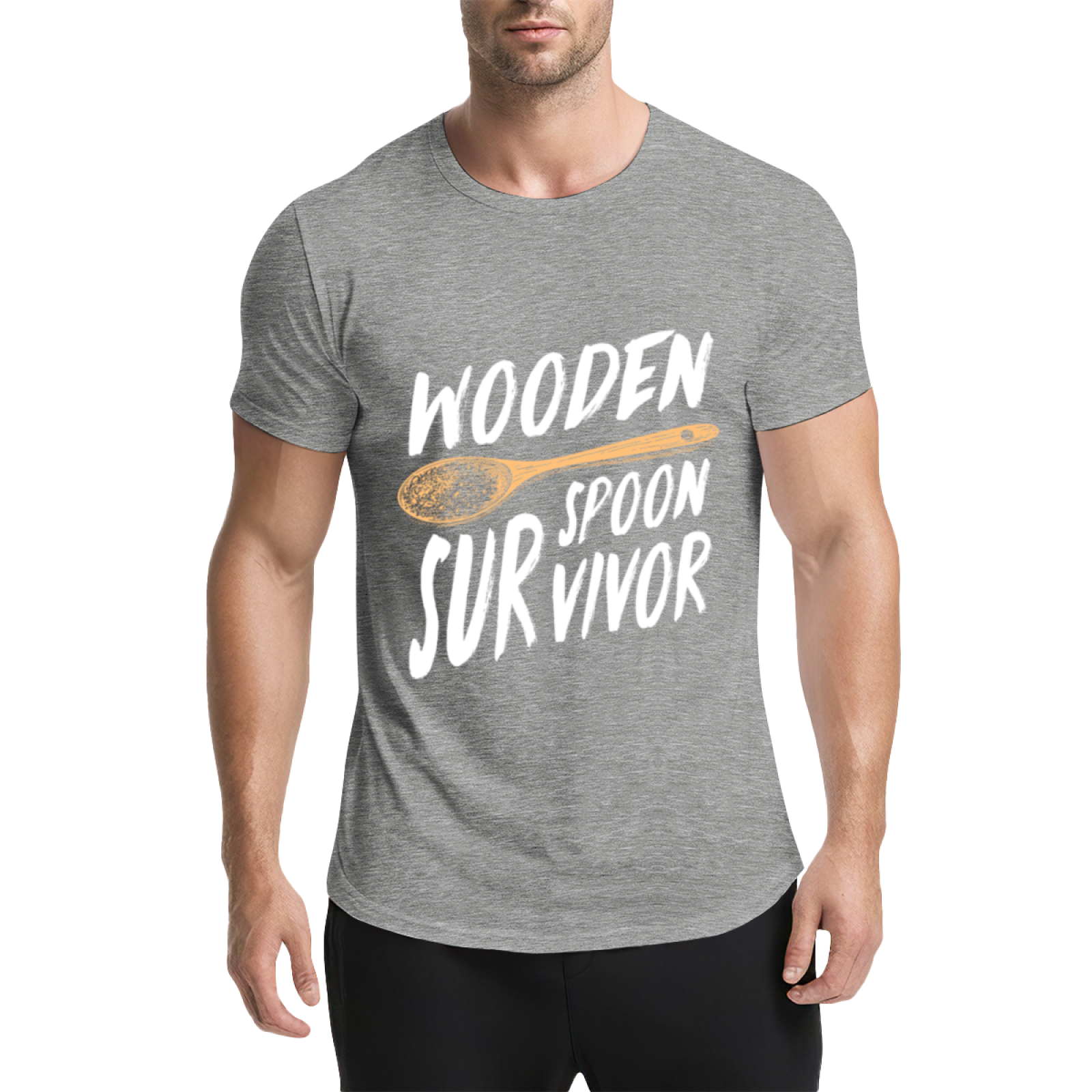 Wooden Spoon Survivor Funny Slogan Casual Tee