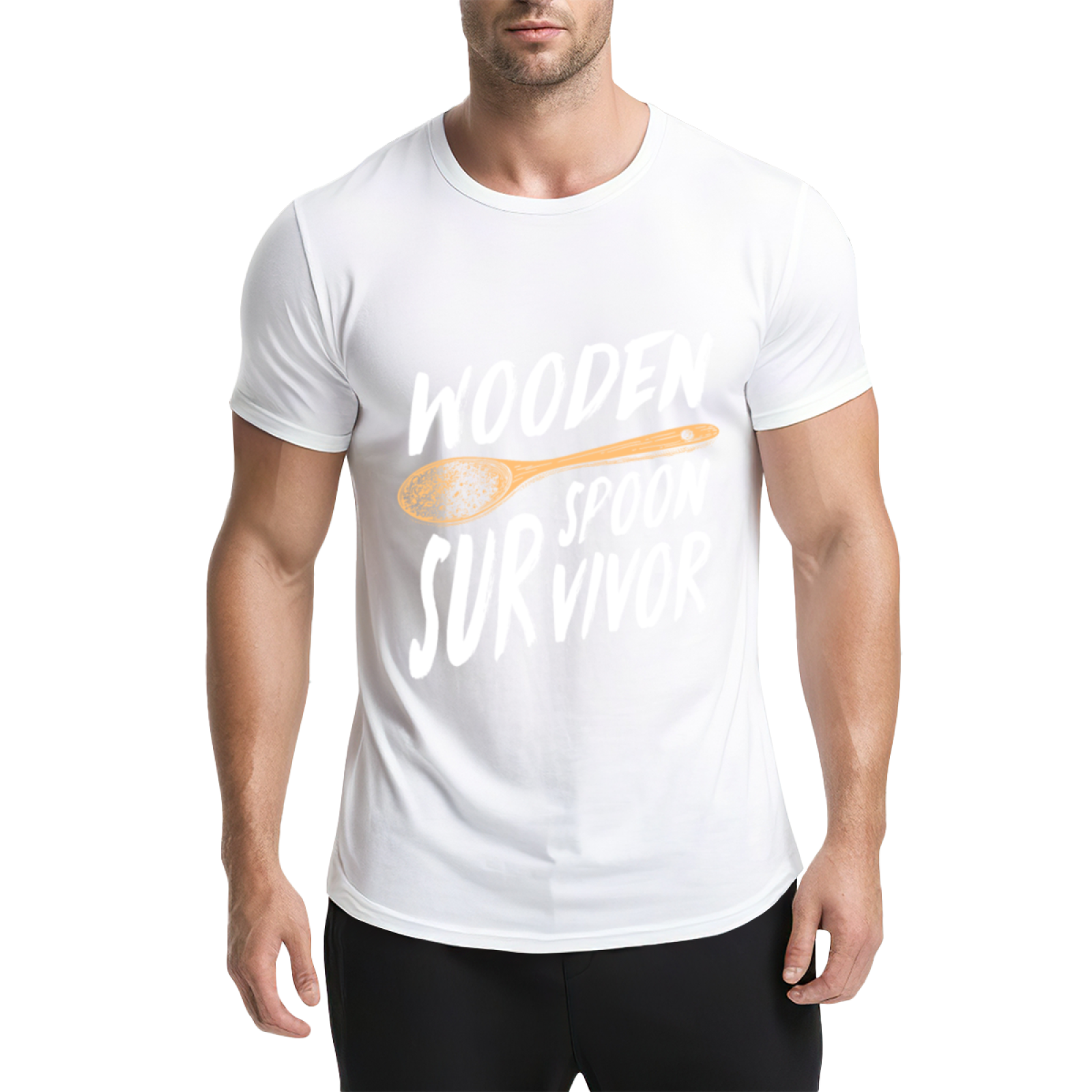 Wooden Spoon Survivor Funny Slogan Casual Tee
