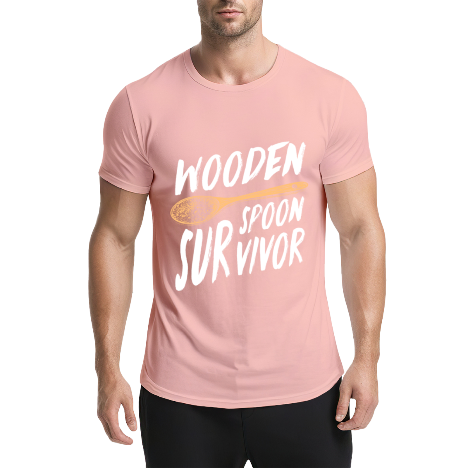 Wooden Spoon Survivor Funny Slogan Casual Tee