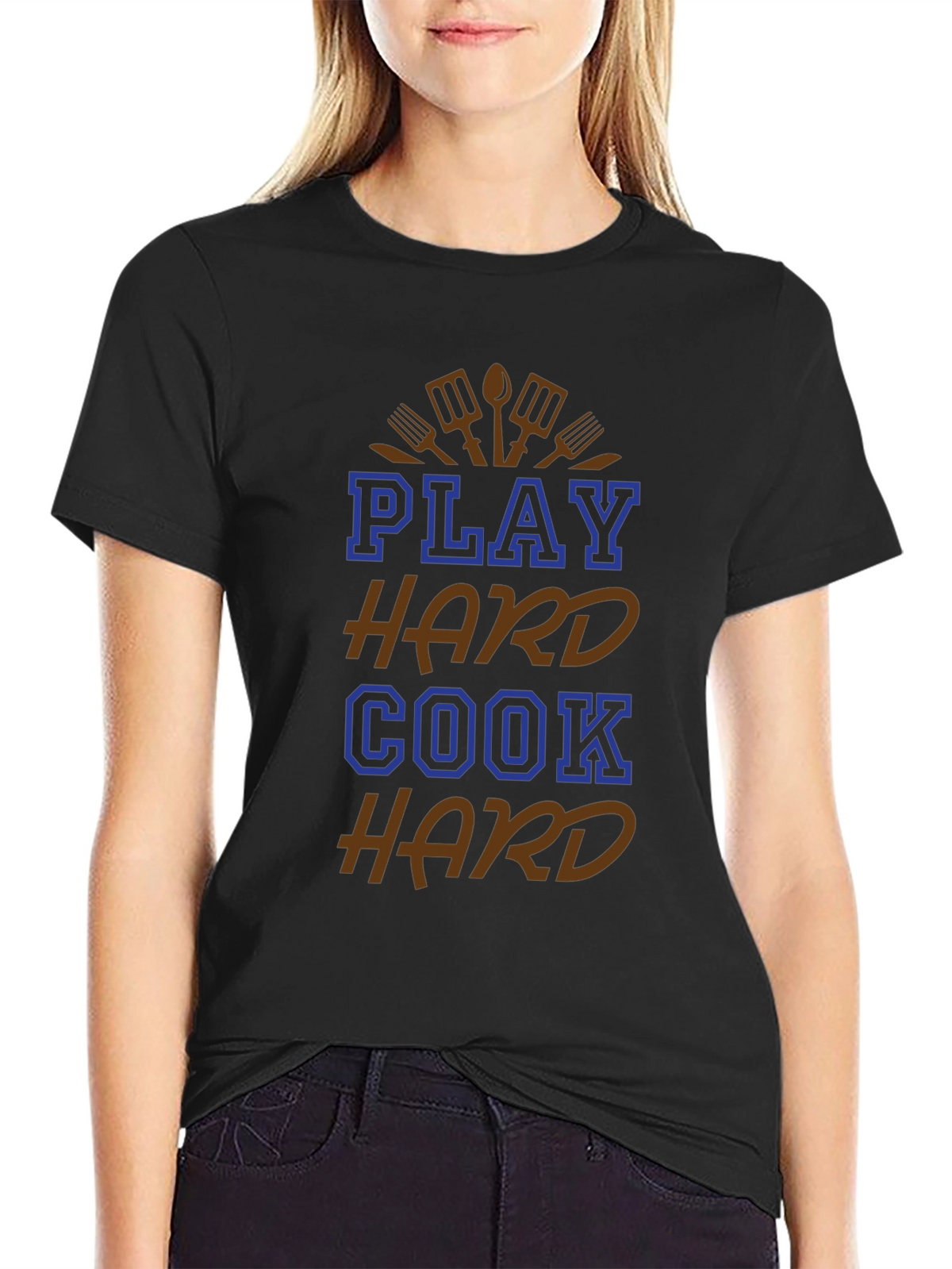 Play Hard Cook Hard Graphic T-Shirt