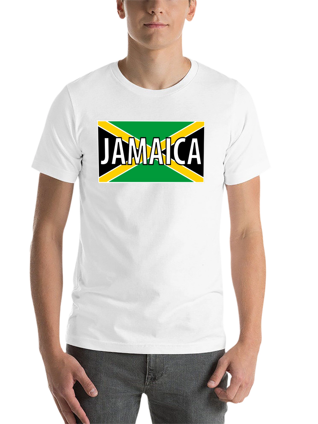 Jamaica Flag Graphic Black T-Shirt