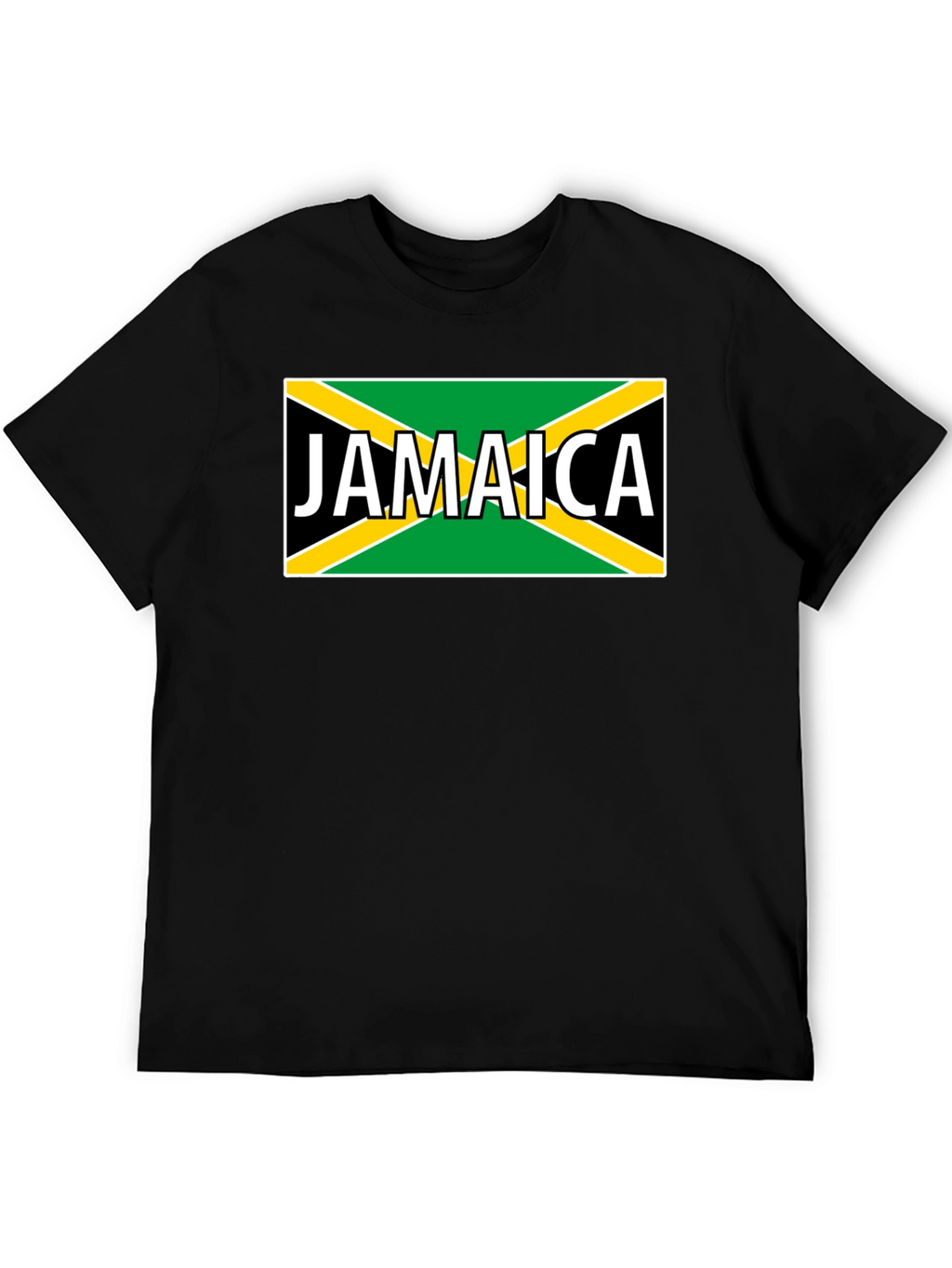 Jamaica Flag Graphic Black T-Shirt