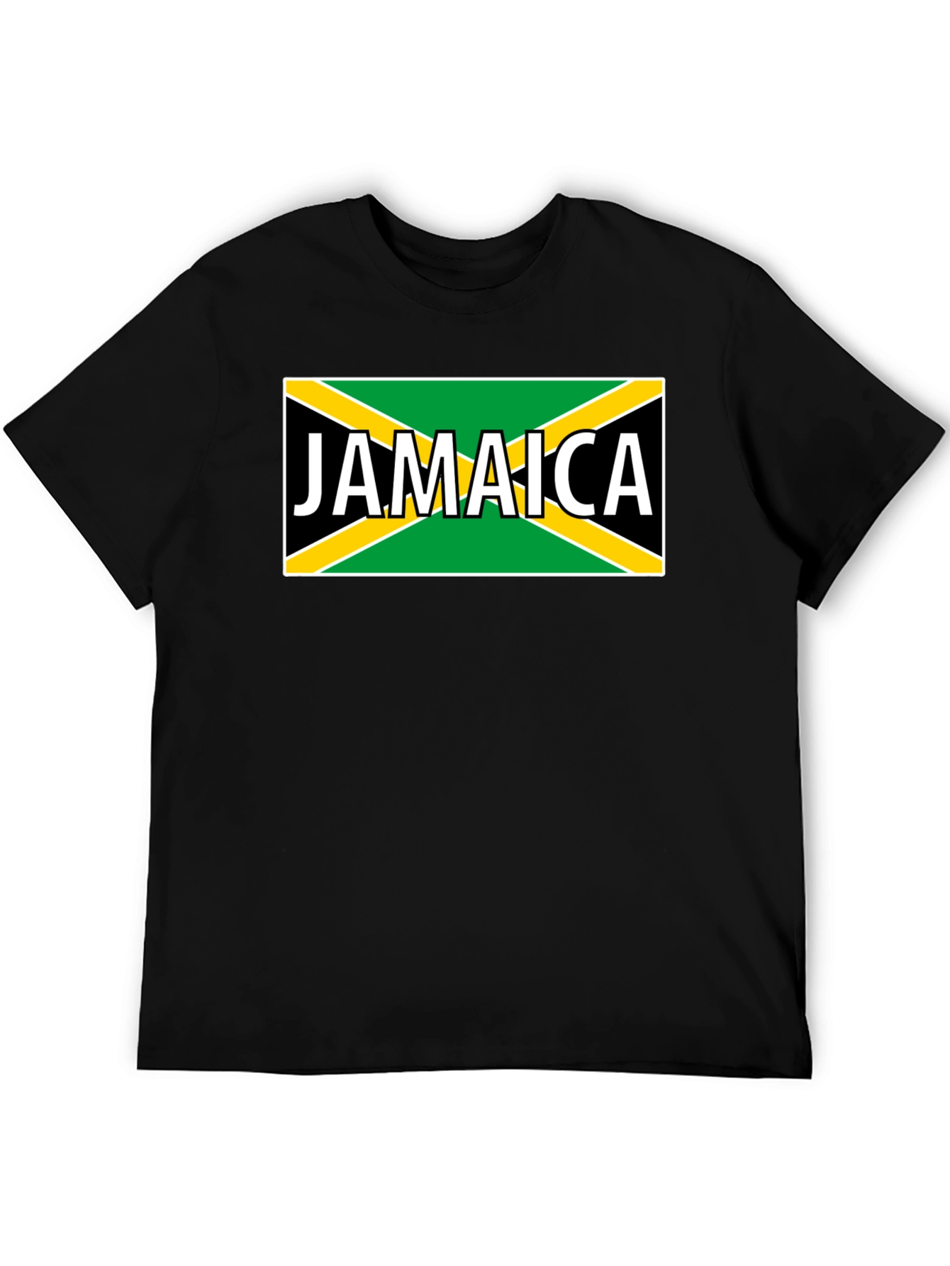 Jamaica Flag Graphic Black T-Shirt