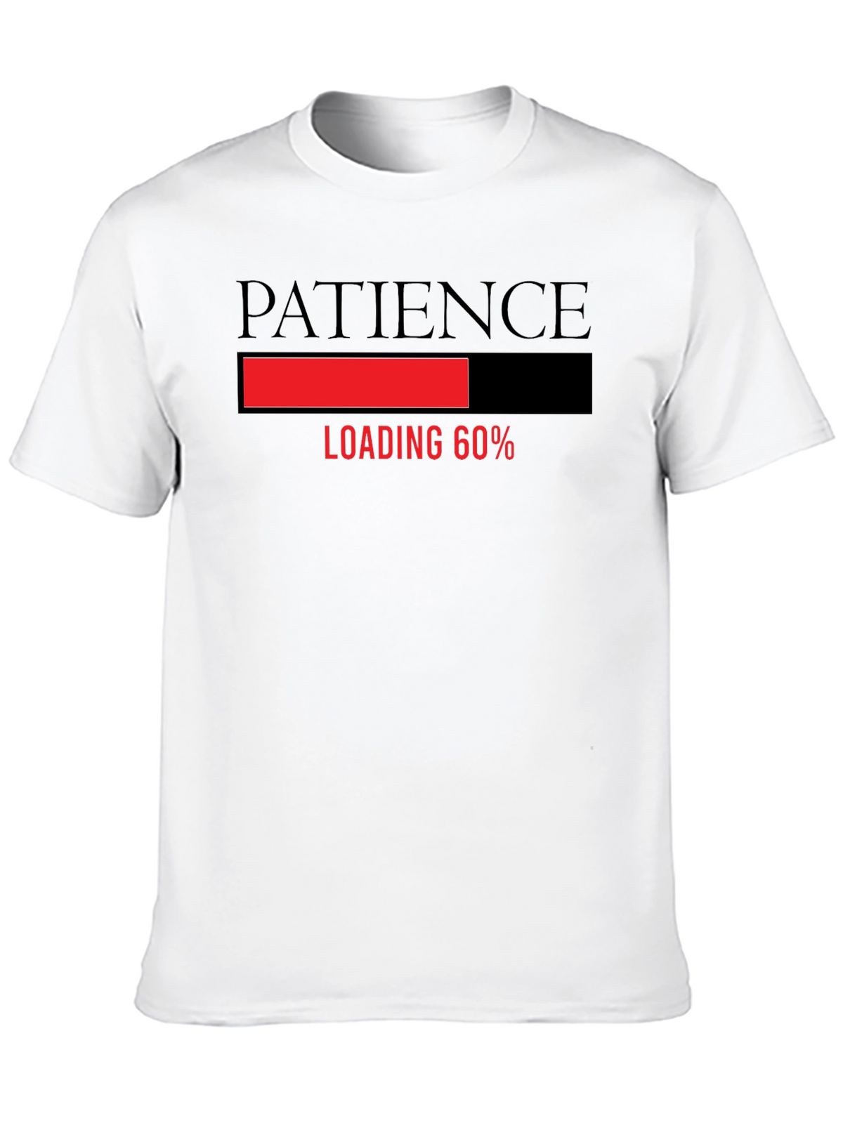 Patience Loading Funny Graphic Tee - Black T-Shirt
