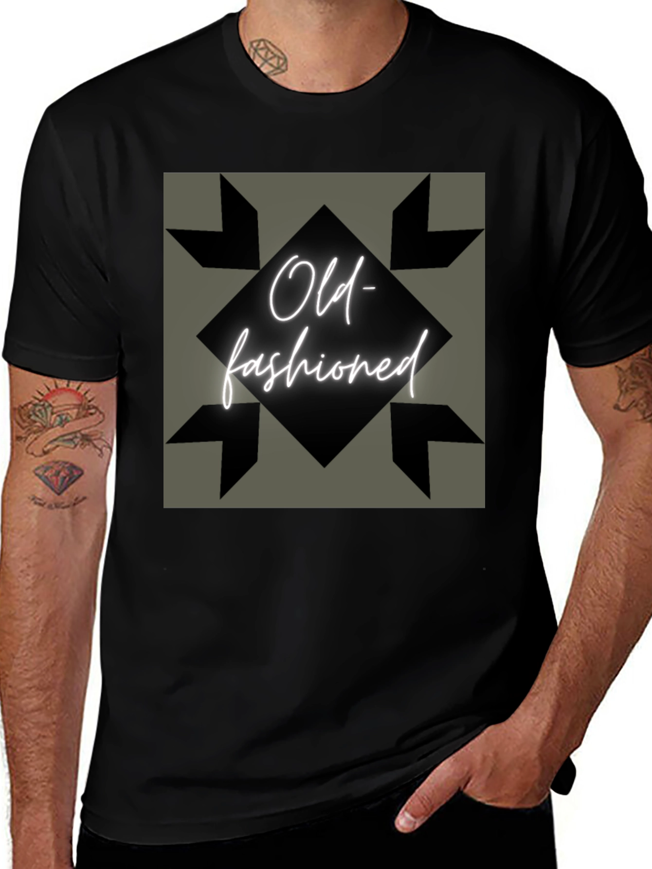 Old-Fashioned Graphic Tee - Vintage Style Comfort