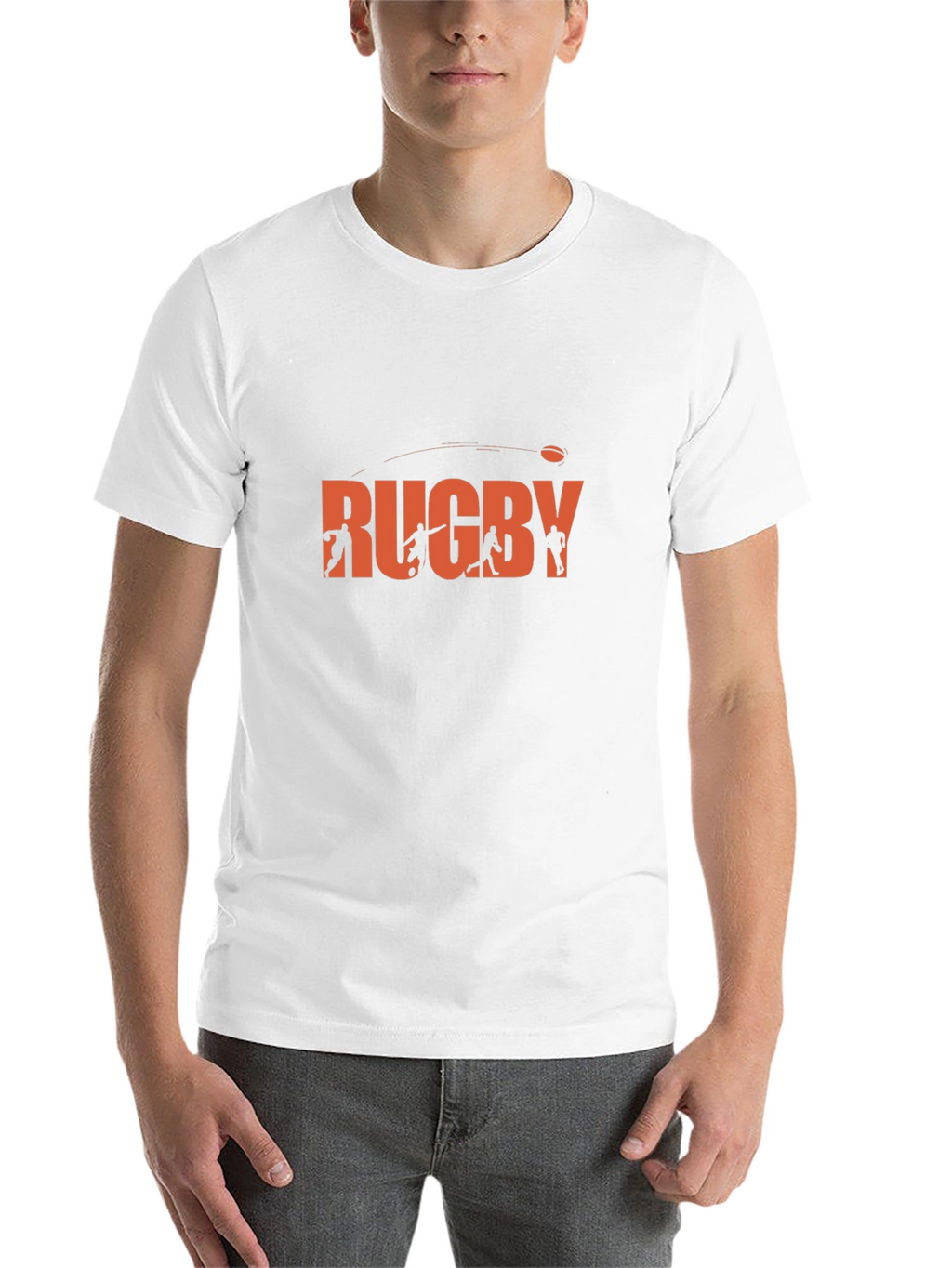 Rugby Graphic T-Shirt - Black Casual Tee