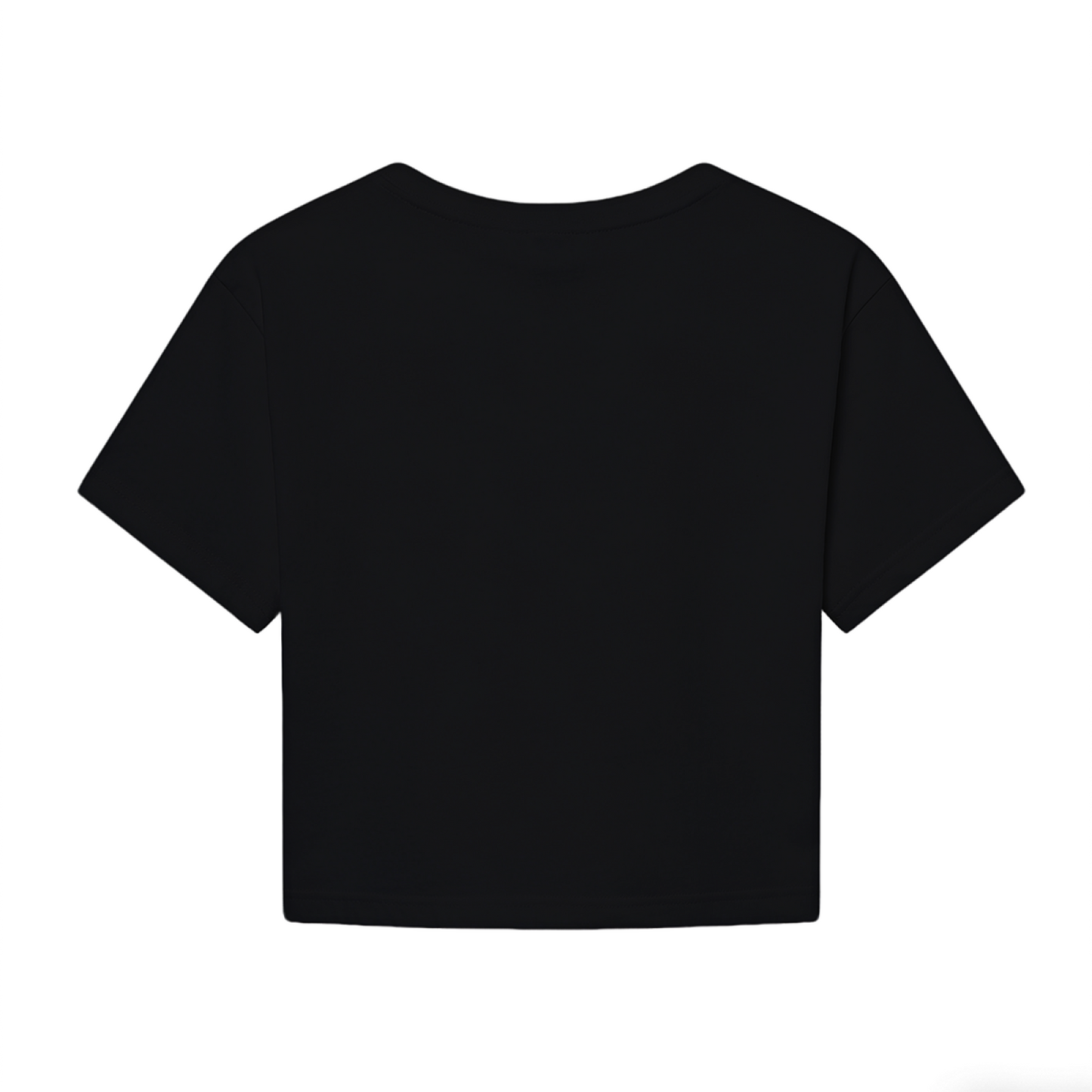Sweet Bow Star Kuromi Print Black Crop Tee