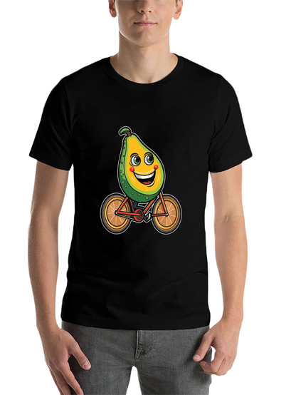 Avocado Bike Ride Graphic Tee - Black