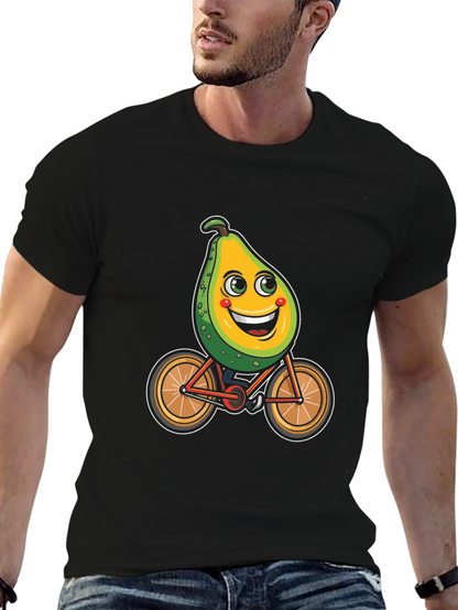 Avocado Bike Ride Graphic Tee - Black