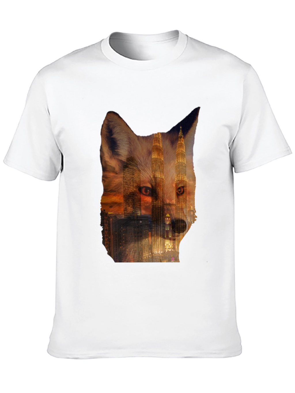 Fox Cityscape Graphic Black T-Shirt