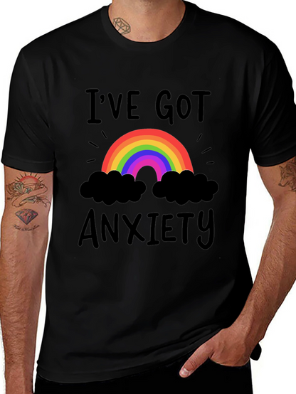 Ive Got Anxiety T-Shirt Rainbow Black