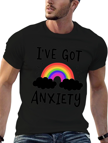 Ive Got Anxiety T-Shirt Rainbow Black