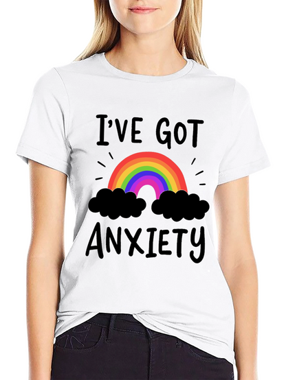 Ive Got Anxiety T-Shirt Rainbow Black