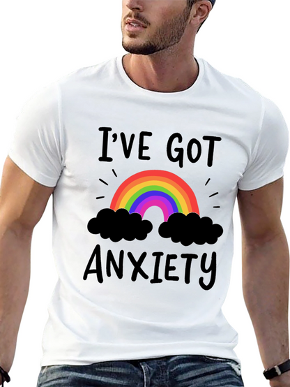 Ive Got Anxiety T-Shirt Rainbow Black