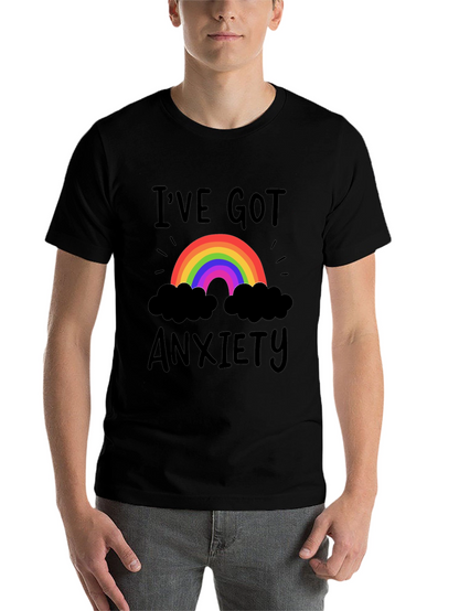 Ive Got Anxiety T-Shirt Rainbow Black