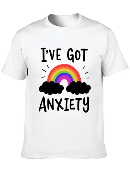 Ive Got Anxiety T-Shirt Rainbow Black