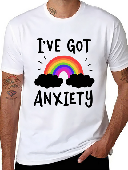 Ive Got Anxiety T-Shirt Rainbow Black