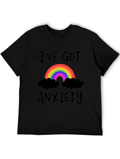 Ive Got Anxiety T-Shirt Rainbow Black