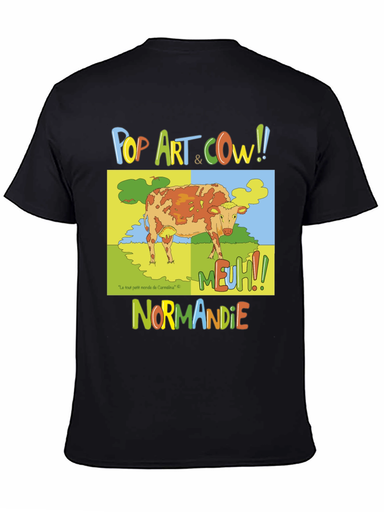 Pop Art Cow Graphic T-Shirt - Normandy Edition