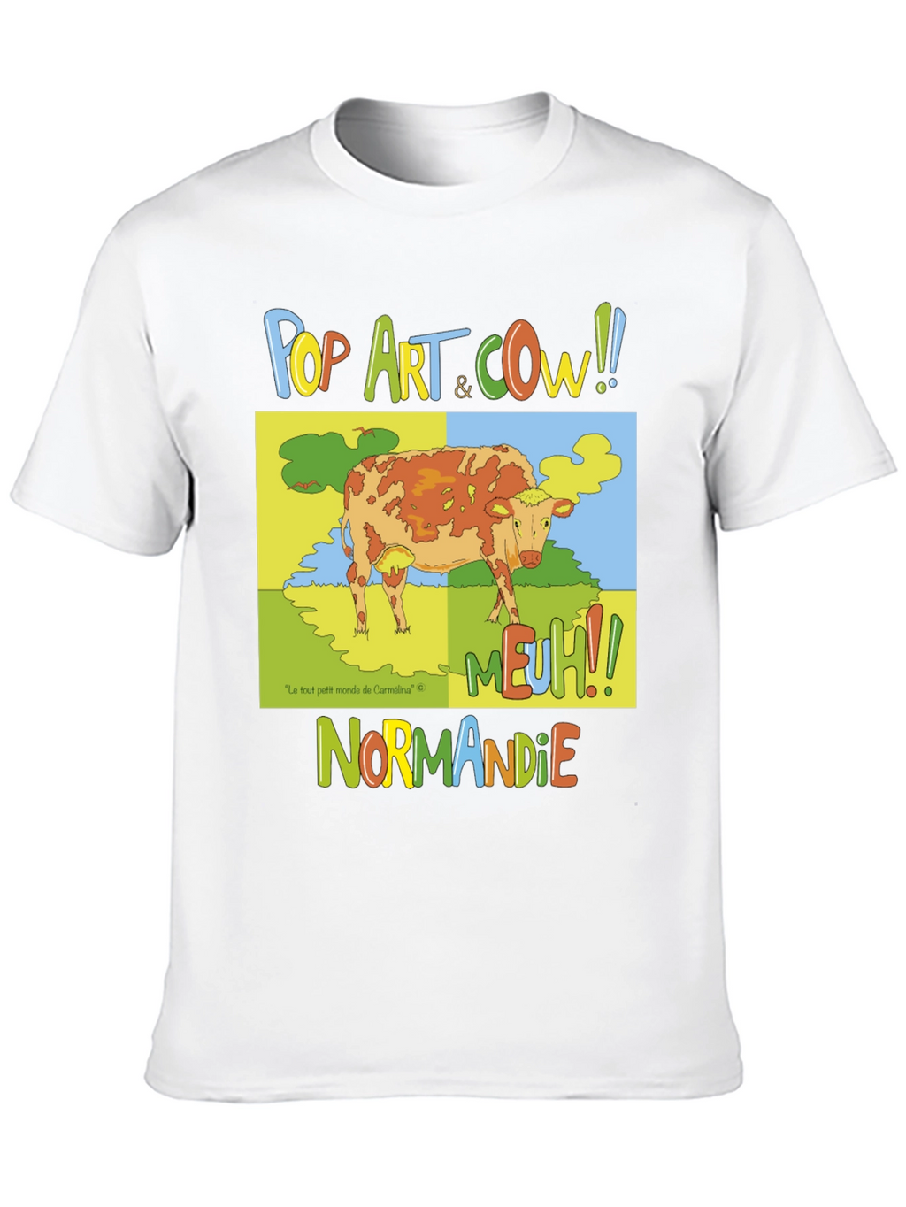 Pop Art Cow Graphic T-Shirt - Normandy Edition