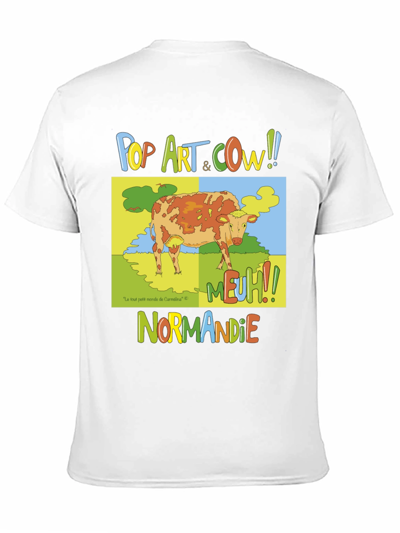 Pop Art Cow Graphic T-Shirt - Normandy Edition