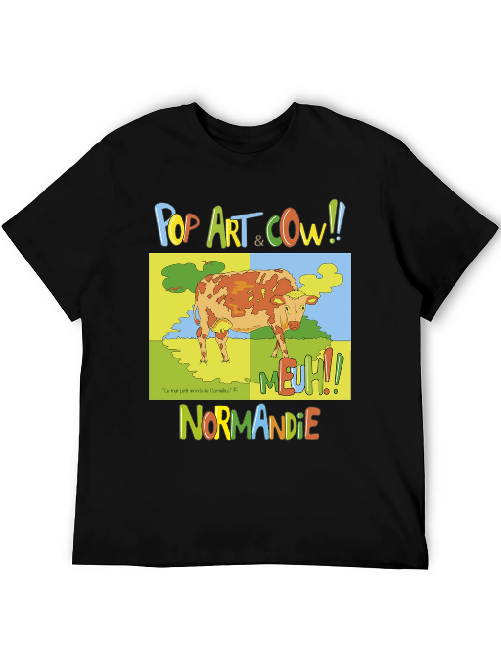 Pop Art Cow Graphic T-Shirt - Normandy Edition