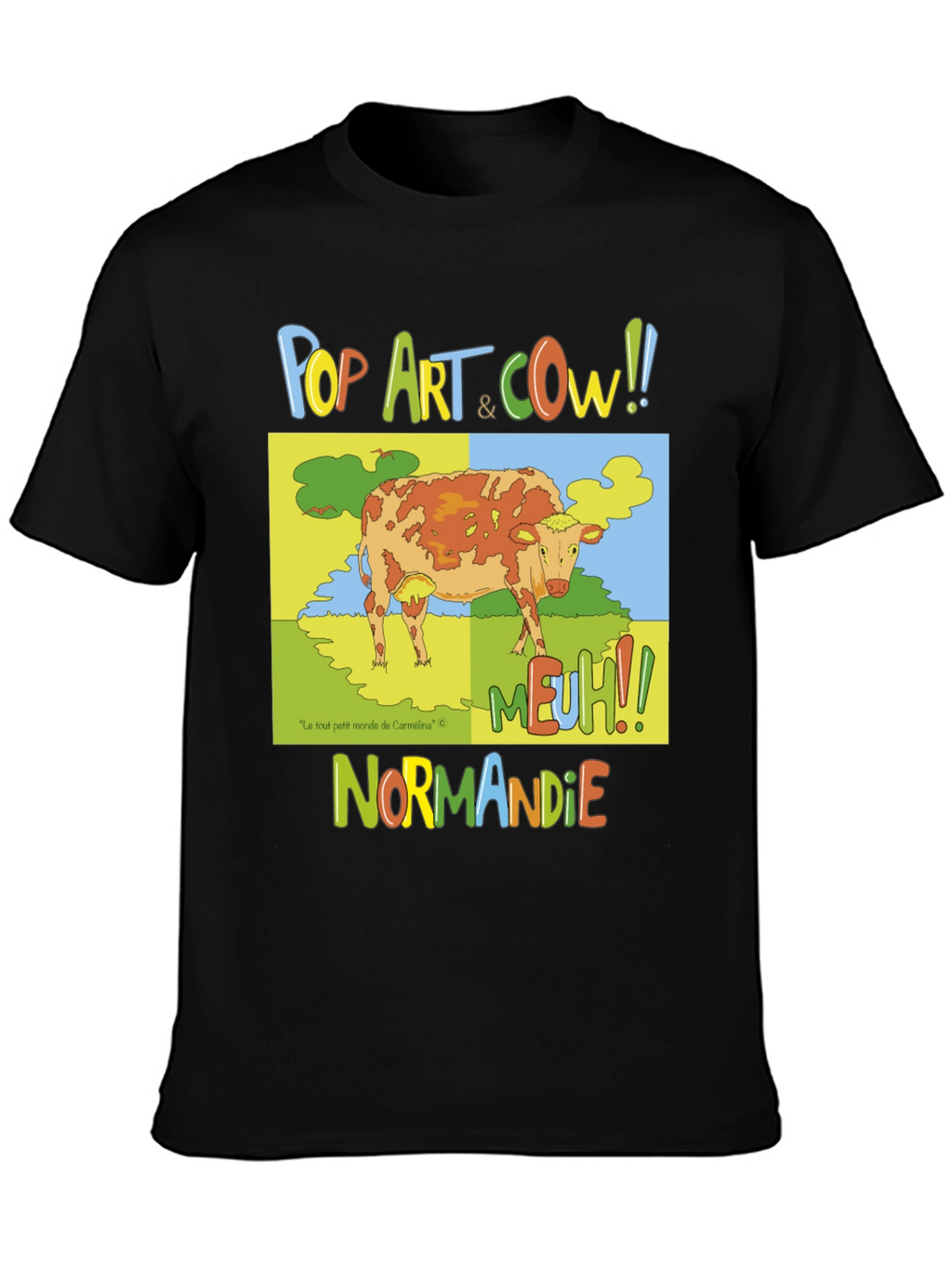 Pop Art Cow Graphic T-Shirt - Normandy Edition