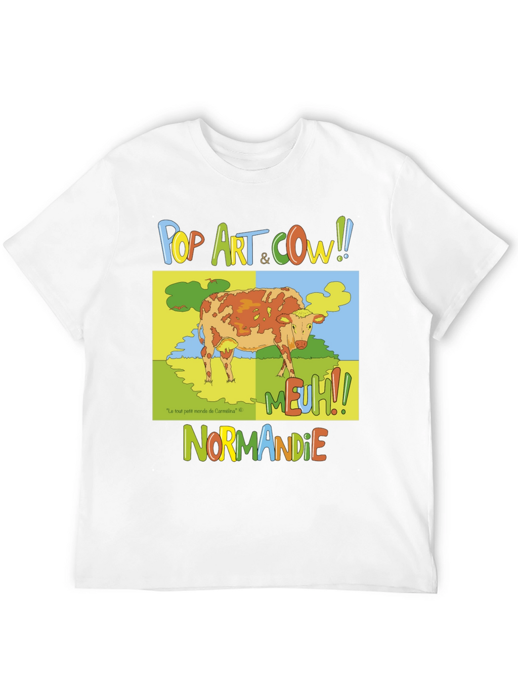 Pop Art Cow Graphic T-Shirt - Normandy Edition