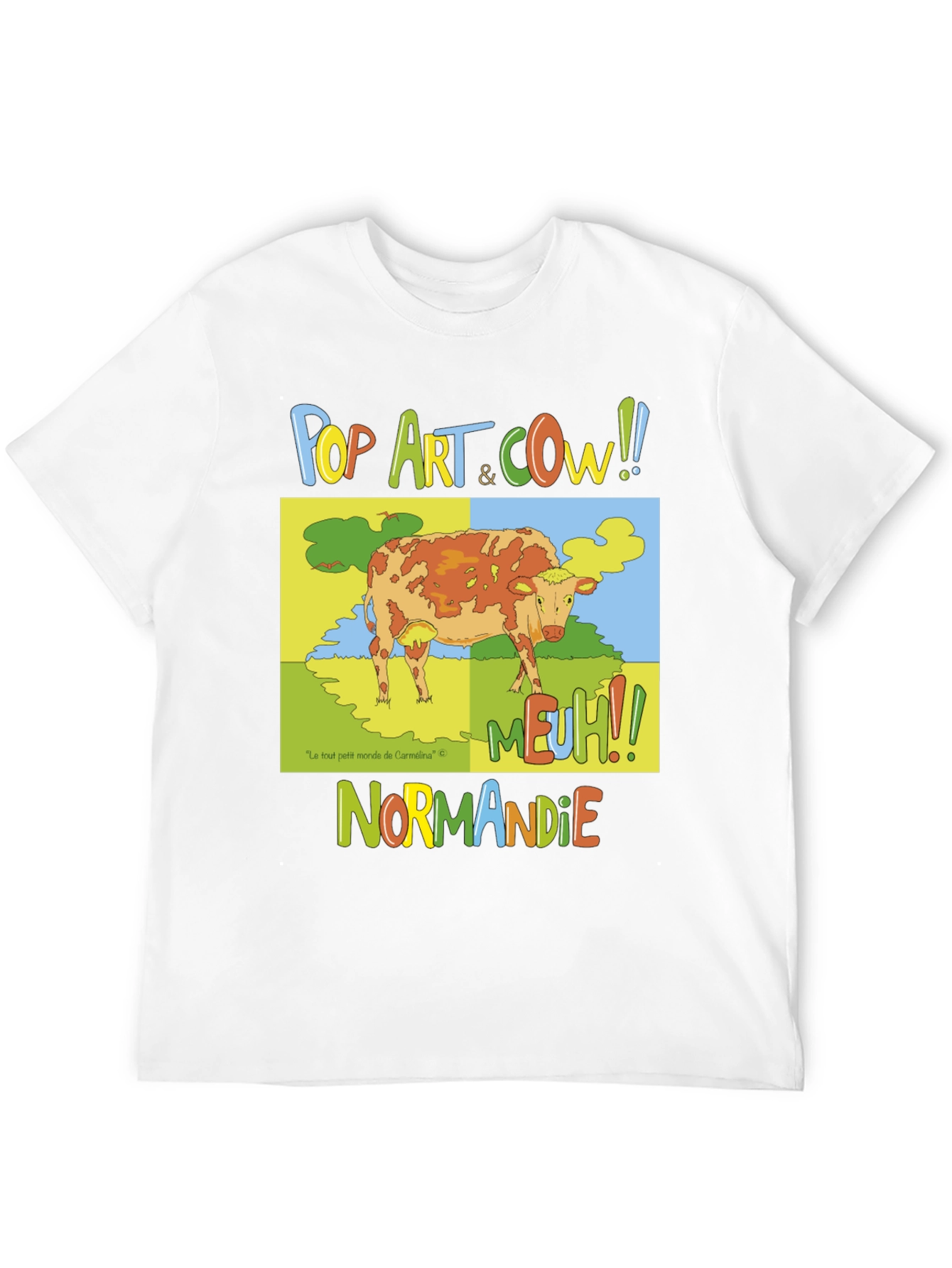 Pop Art Cow Graphic T-Shirt - Normandy Edition