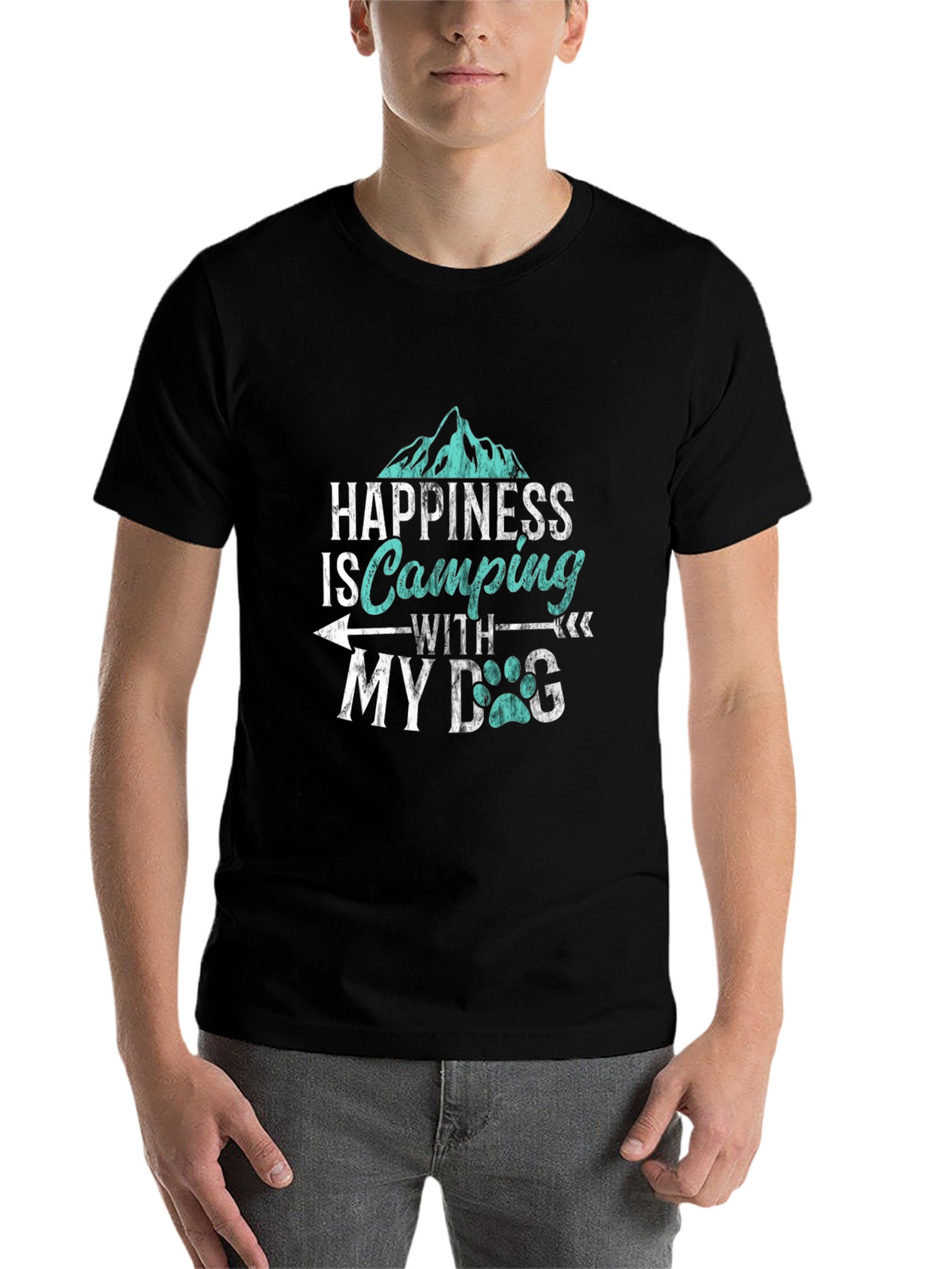 Happiness is Camping with My Dog T-Shirt