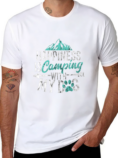 Happiness is Camping with My Dog T-Shirt
