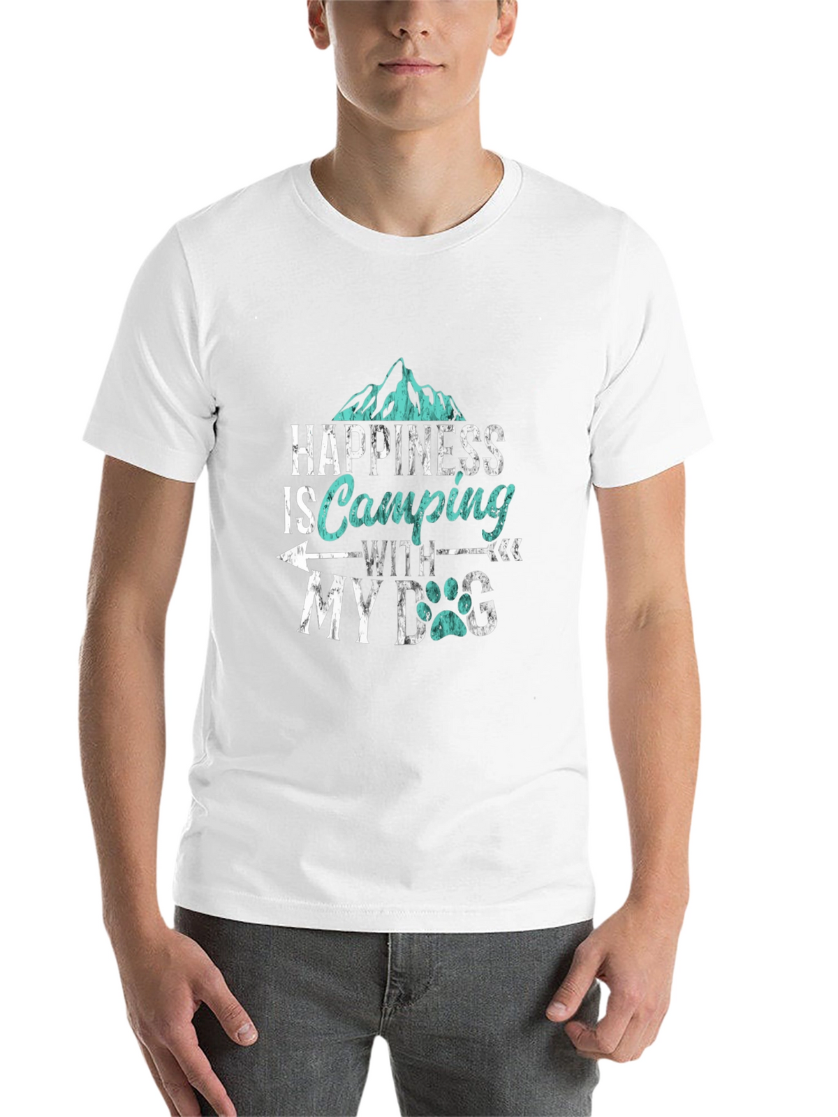 Happiness is Camping with My Dog T-Shirt