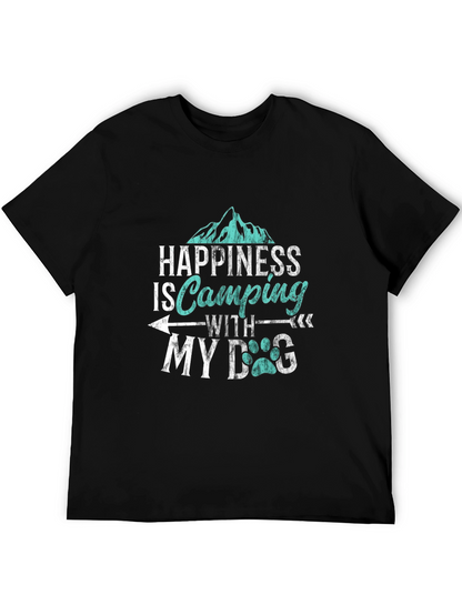 Happiness is Camping with My Dog T-Shirt