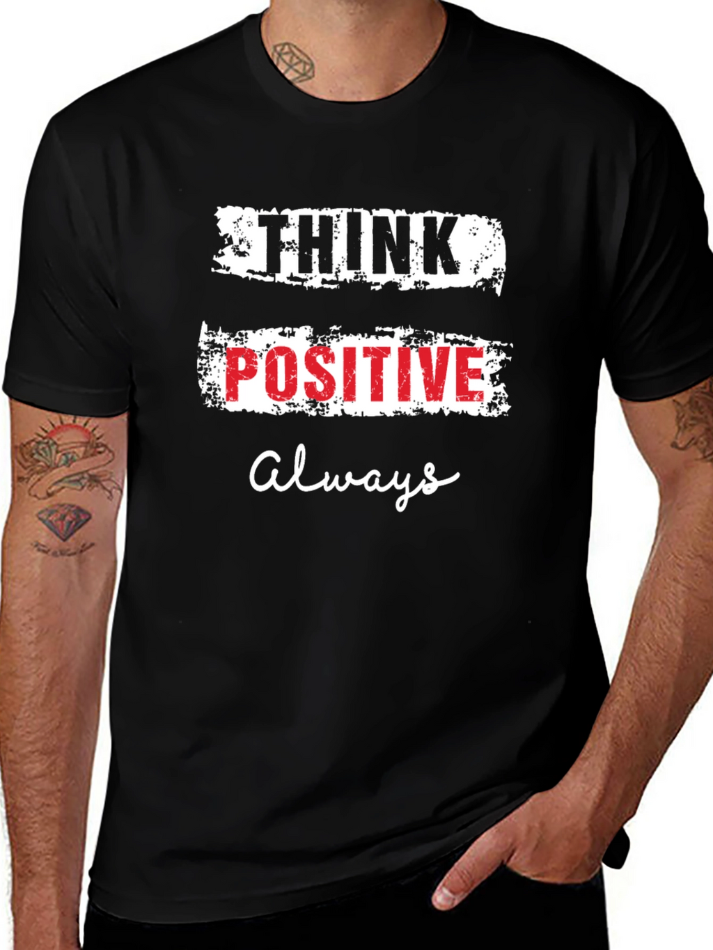 Think Positive Always Graphic T-Shirt
