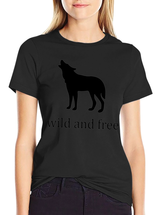 Wild and Free Wolf T-Shirt - Black