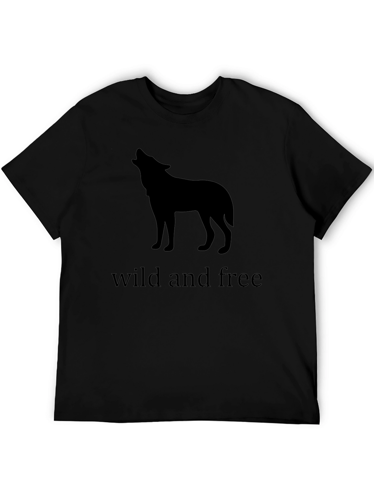 Wild and Free Wolf T-Shirt - Black
