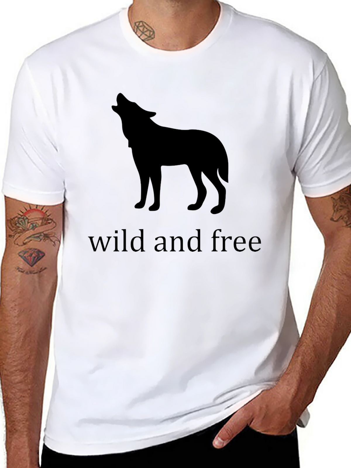 Wild and Free Wolf T-Shirt - Black