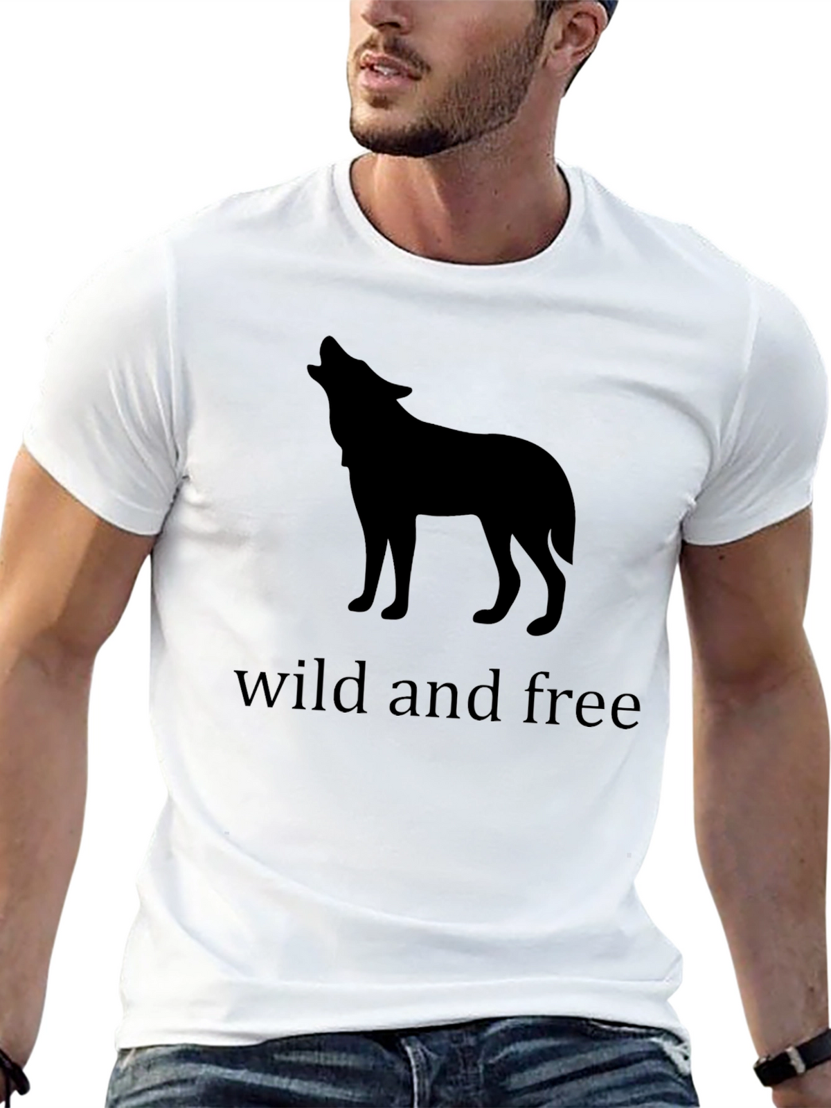 Wild and Free Wolf T-Shirt - Black