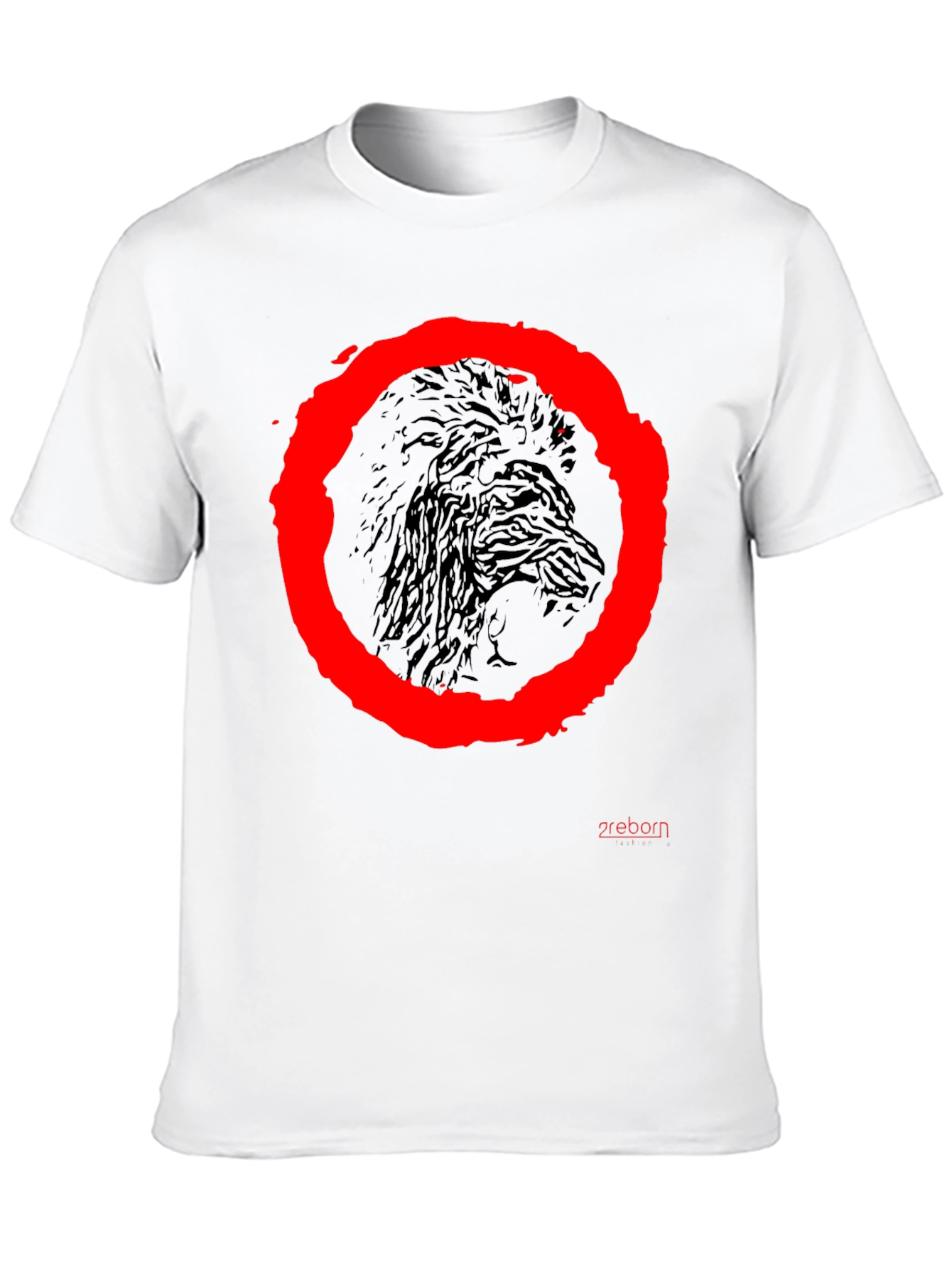 Raven Circle Graphic Tee - Black Cotton