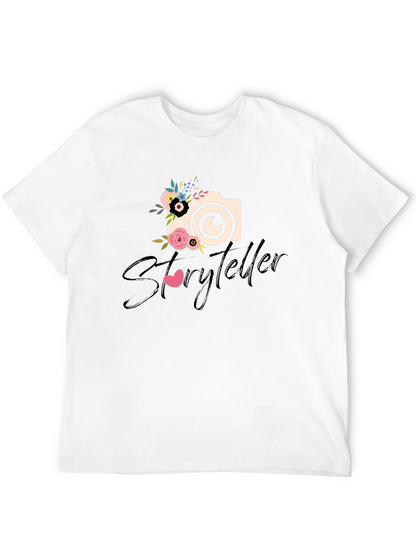 Storyteller Floral Camera Graphic Tee - Black