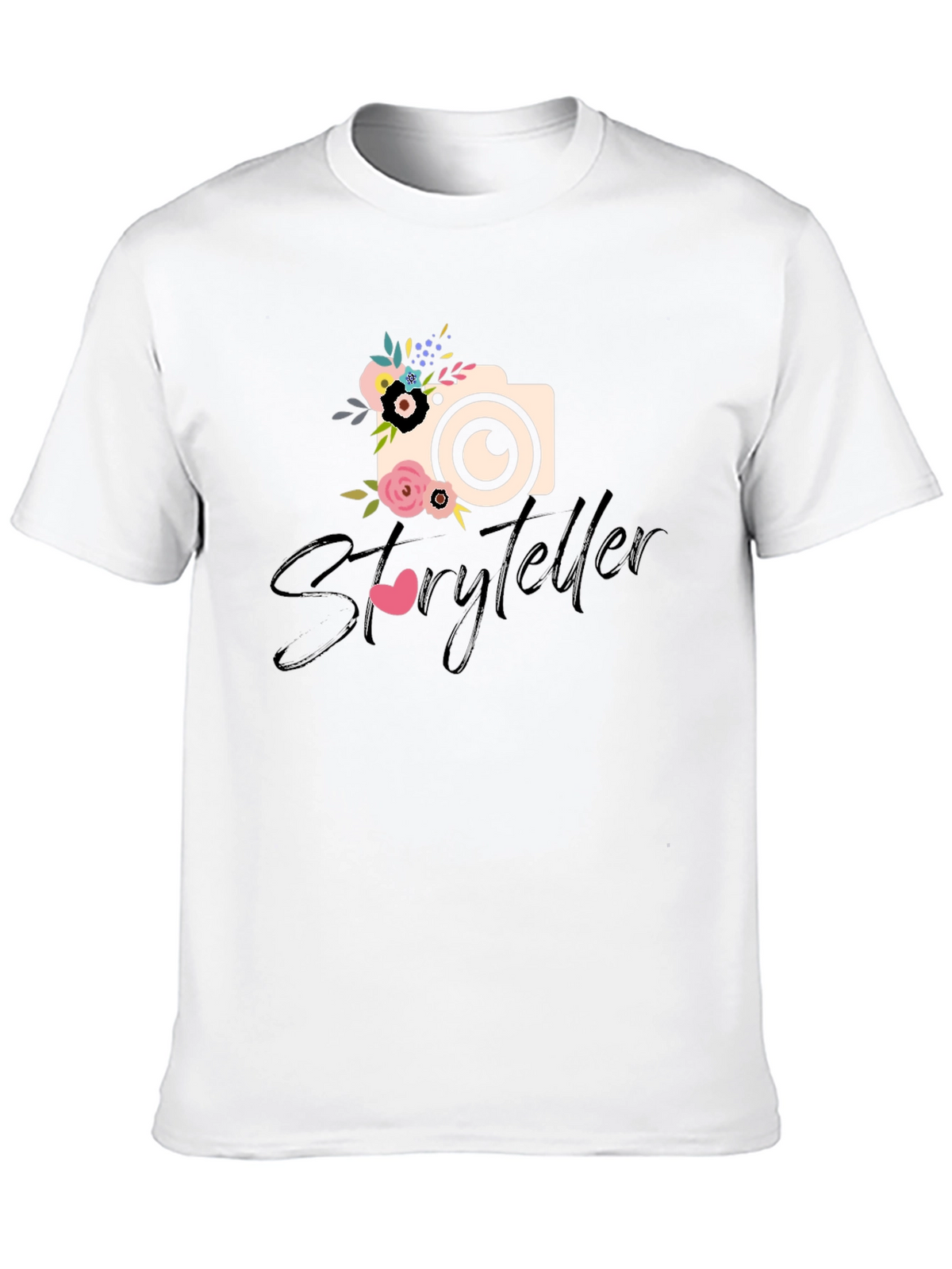 Storyteller Floral Camera Graphic Tee - Black