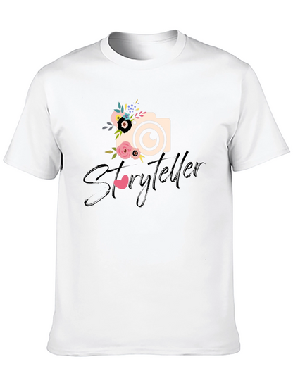Storyteller Floral Camera Graphic Tee - Black