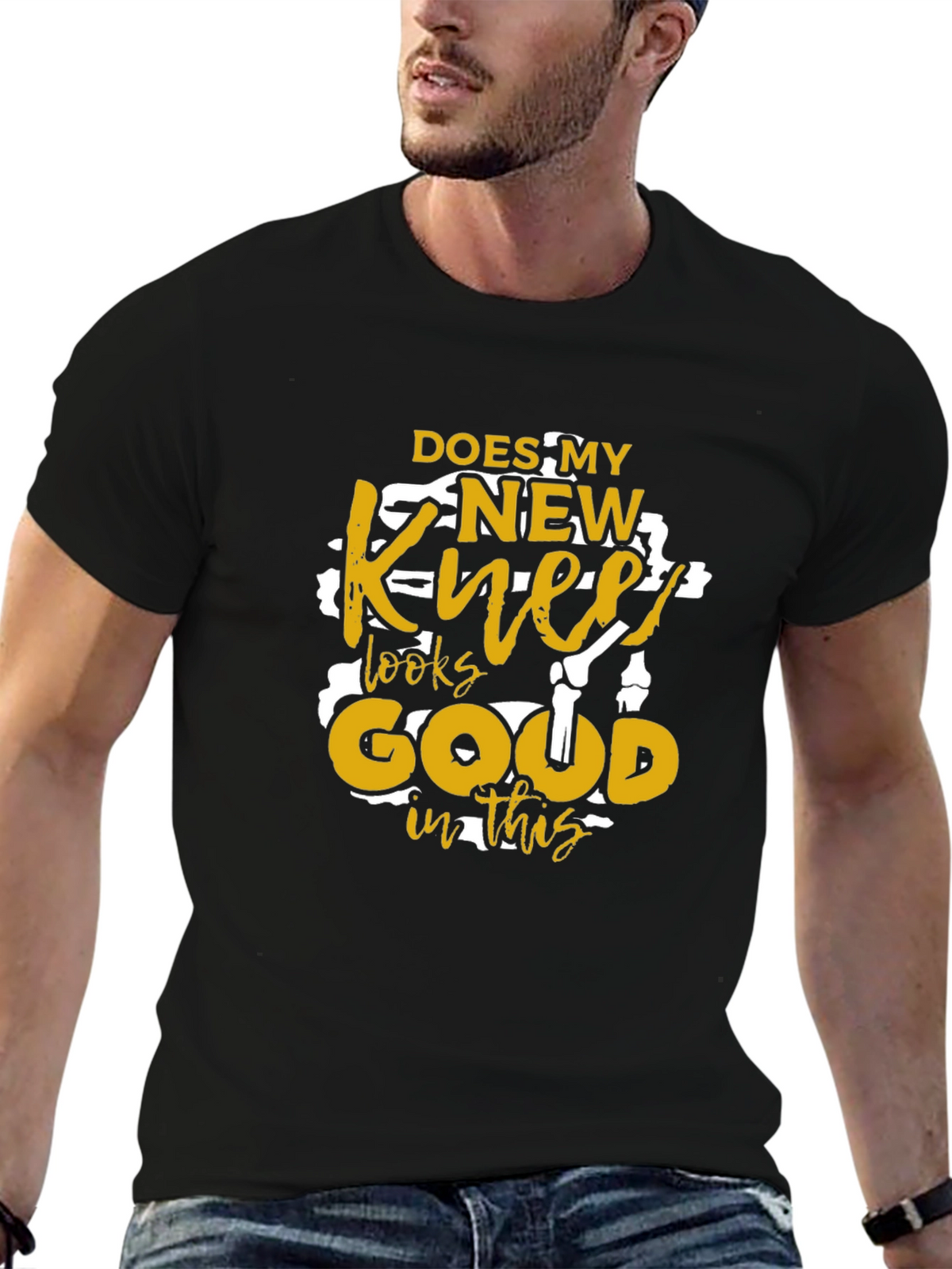New Knee Funny Graphic T-Shirt