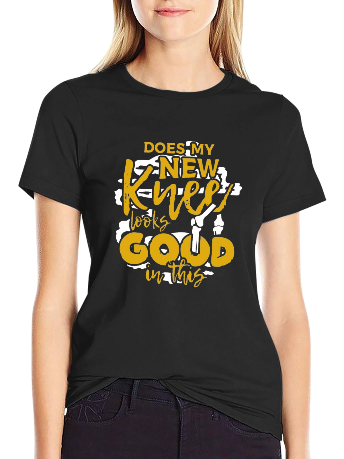 New Knee Funny Graphic T-Shirt